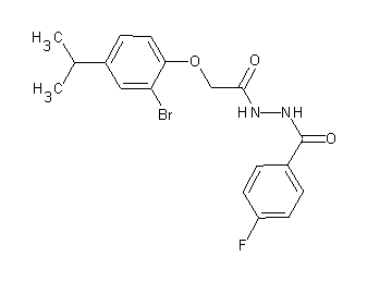 N'-[(2-bromo-4-isopropylphenoxy)acetyl]-4-fluorobenzohydrazide