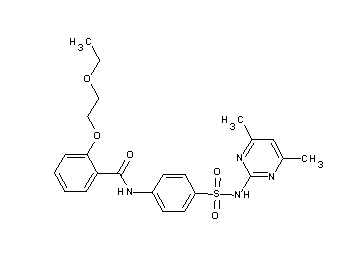 N-(4-{[(4,6-dimethyl-2-pyrimidinyl)amino]sulfonyl}phenyl)-2-(2-ethoxyethoxy)benzamide