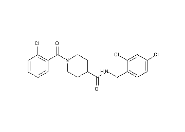 1-(2-chlorobenzoyl)-N-(2,4-dichlorobenzyl)-4-piperidinecarboxamide 1-(2-chlorobenzoyl)-N-(2,4-dichlorobenzyl)-4-piperidinecarboxamide
