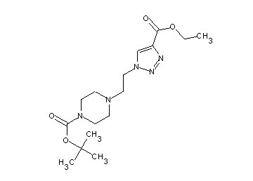 tert-butyl 4-{2-[4-(ethoxycarbonyl)-1H-1,2,3-triazol-1-yl]ethyl}-1-piperazinecarboxylate - Click Image to Close