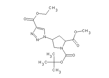 1-tert-butyl 2-methyl 4-[4-(ethoxycarbonyl)-1H-1,2,3-triazol-1-yl]-1,2-pyrrolidinedicarboxylate - Click Image to Close