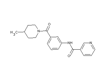 N-{3-[(4-methyl-1-piperidinyl)carbonyl]phenyl}nicotinamide - Click Image to Close