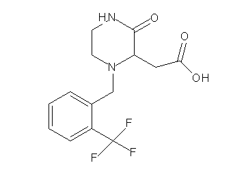 {3-oxo-1-[2-(trifluoromethyl)benzyl]-2-piperazinyl}acetic acid - Click Image to Close