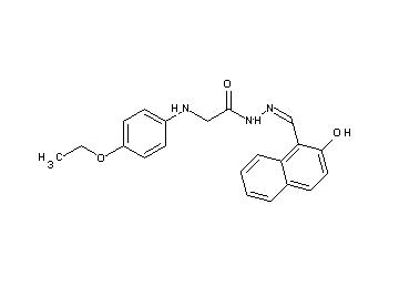 2-[(4-ethoxyphenyl)amino]-N'-[(2-hydroxy-1-naphthyl)methylene]acetohydrazide (non-preferred name) - Click Image to Close