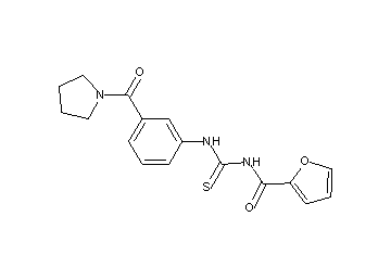 N-({[3-(1-pyrrolidinylcarbonyl)phenyl]amino}carbonothioyl)-2-furamide