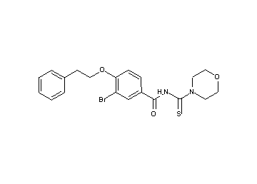 3-bromo-N-(4-morpholinylcarbonothioyl)-4-(2-phenylethoxy)benzamide - Click Image to Close