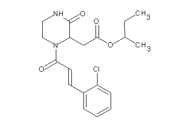 sec-butyl {1-[3-(2-chlorophenyl)acryloyl]-3-oxo-2-piperazinyl}acetate