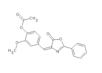 2-methoxy-4-[(5-oxo-2-phenyl-1,3-oxazol-4(5H)-ylidene)methyl]phenyl acetate - Click Image to Close