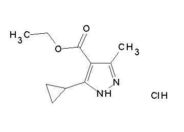 ethyl 5-cyclopropyl-3-methyl-1H-pyrazole-4-carboxylate hydrochloride