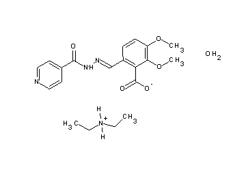 N-ethylethanaminium 6-(2-isonicotinoylcarbonohydrazonoyl)-2,3-dimethoxybenzoate hydrate - Click Image to Close