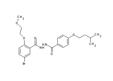 5-bromo-2-(2-methoxyethoxy)-N'-[4-(3-methylbutoxy)benzoyl]benzohydrazide - Click Image to Close