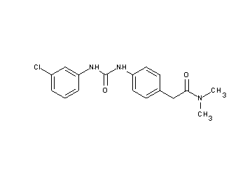 2-[4-({[(3-chlorophenyl)amino]carbonyl}amino)phenyl]-N,N-dimethylacetamide