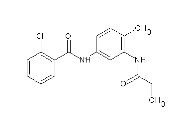 2-chloro-N-[4-methyl-3-(propionylamino)phenyl]benzamide