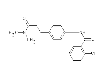 2-chloro-N-{4-[3-(dimethylamino)-3-oxopropyl]phenyl}benzamide