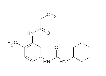 N-(5-{[(cyclohexylamino)carbonyl]amino}-2-methylphenyl)propanamide - Click Image to Close