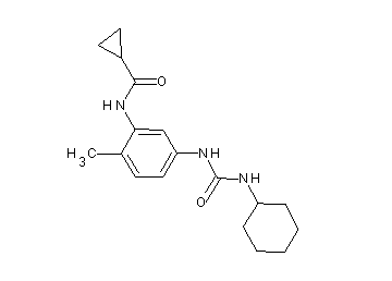 N-(5-{[(cyclohexylamino)carbonyl]amino}-2-methylphenyl)cyclopropanecarboxamide - Click Image to Close