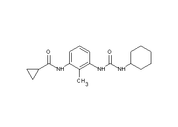 N-(3-{[(cyclohexylamino)carbonyl]amino}-2-methylphenyl)cyclopropanecarboxamide