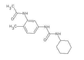 N-(5-{[(cyclohexylamino)carbonyl]amino}-2-methylphenyl)acetamide