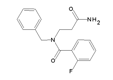 N-(3-amino-3-oxopropyl)-N-benzyl-2-fluorobenzamide (non-preferred name)