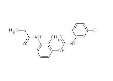 N-[3-({[(3-chlorophenyl)amino]carbonyl}amino)-2-methylphenyl]propanamide