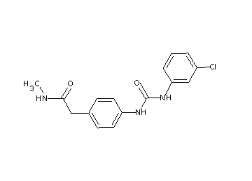 2-[4-({[(3-chlorophenyl)amino]carbonyl}amino)phenyl]-N-methylacetamide