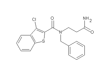 N-(3-amino-3-oxopropyl)-N-benzyl-3-chloro-1-benzothiophene-2-carboxamide (non-preferred name)