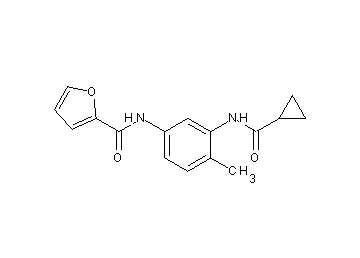N-{3-[(cyclopropylcarbonyl)amino]-4-methylphenyl}-2-furamide - Click Image to Close