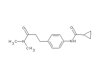N-{4-[3-(dimethylamino)-3-oxopropyl]phenyl}cyclopropanecarboxamide