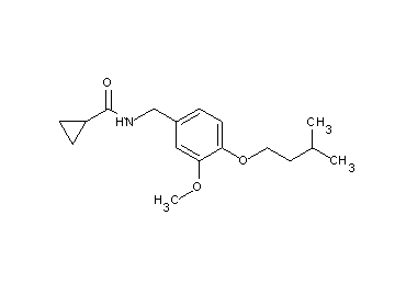 N-[3-methoxy-4-(3-methylbutoxy)benzyl]cyclopropanecarboxamide