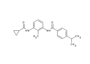 N-{3-[(cyclopropylcarbonyl)amino]-2-methylphenyl}-4-isopropylbenzamide - Click Image to Close