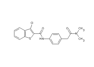 3-chloro-N-{4-[2-(dimethylamino)-2-oxoethyl]phenyl}-1-benzothiophene-2-carboxamide - Click Image to Close