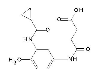 4-({3-[(cyclopropylcarbonyl)amino]-4-methylphenyl}amino)-4-oxobutanoic acid