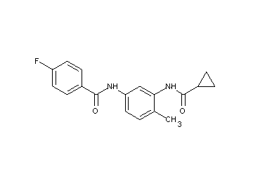 N-{3-[(cyclopropylcarbonyl)amino]-4-methylphenyl}-4-fluorobenzamide - Click Image to Close