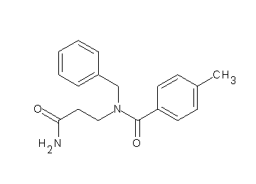 N-(3-amino-3-oxopropyl)-N-benzyl-4-methylbenzamide (non-preferred name)