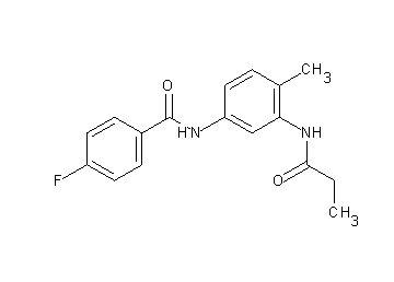 4-fluoro-N-[4-methyl-3-(propionylamino)phenyl]benzamide