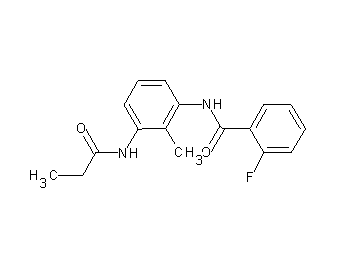 2-fluoro-N-[2-methyl-3-(propionylamino)phenyl]benzamide