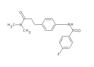 N-{4-[3-(dimethylamino)-3-oxopropyl]phenyl}-4-fluorobenzamide