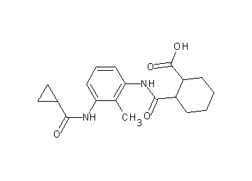 2-[({3-[(cyclopropylcarbonyl)amino]-2-methylphenyl}amino)carbonyl]cyclohexanecarboxylic acid