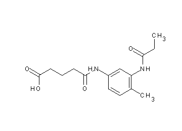 5-{[4-methyl-3-(propionylamino)phenyl]amino}-5-oxopentanoic acid