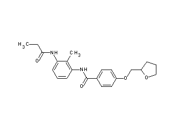 N-[2-methyl-3-(propionylamino)phenyl]-4-(tetrahydro-2-furanylmethoxy)benzamide - Click Image to Close