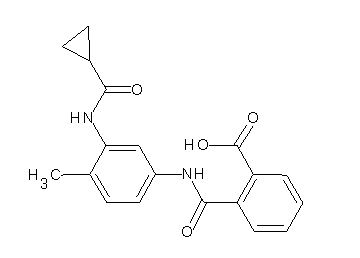 2-[({3-[(cyclopropylcarbonyl)amino]-4-methylphenyl}amino)carbonyl]benzoic acid