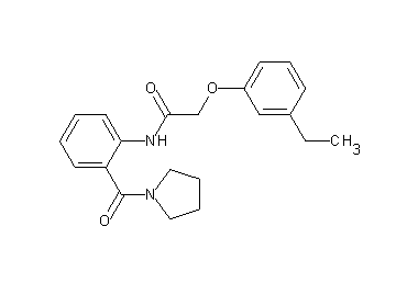 2-(3-ethylphenoxy)-N-[2-(1-pyrrolidinylcarbonyl)phenyl]acetamide