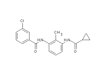 3-chloro-N-{3-[(cyclopropylcarbonyl)amino]-2-methylphenyl}benzamide - Click Image to Close