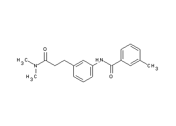 N-{3-[3-(dimethylamino)-3-oxopropyl]phenyl}-3-methylbenzamide - Click Image to Close