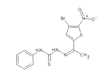 1-(4-bromo-5-nitro-2-thienyl)ethanone N-phenylthiosemicarbazone 1-(4-bromo-5-nitro-2-thienyl)ethanone N-phenylthiosemicarbazone