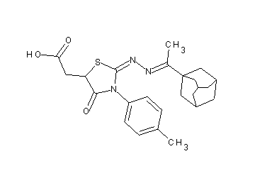 [2-{[1-(1-adamantyl)ethylidene]hydrazono}-3-(4-methylphenyl)-4-oxo-1,3-thiazolidin-5-yl]acetic acid