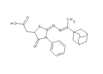 (2-{[1-(1-adamantyl)ethylidene]hydrazono}-4-oxo-3-phenyl-1,3-thiazolidin-5-yl)acetic acid