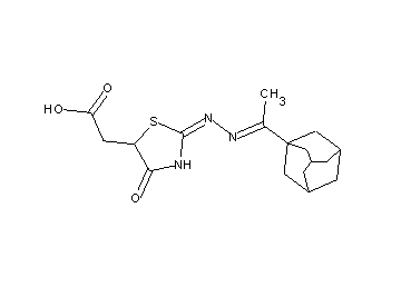 (2-{[1-(1-adamantyl)ethylidene]hydrazono}-4-oxo-1,3-thiazolidin-5-yl)acetic acid