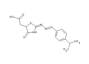{2-[(4-isopropylbenzylidene)hydrazono]-4-oxo-1,3-thiazolidin-5-yl}acetic acid