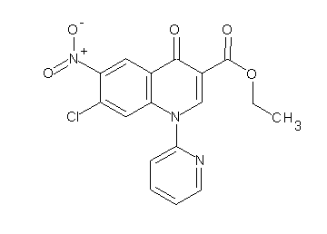 ethyl 7-chloro-6-nitro-4-oxo-1-(2-pyridinyl)-1,4-dihydro-3-quinolinecarboxylate